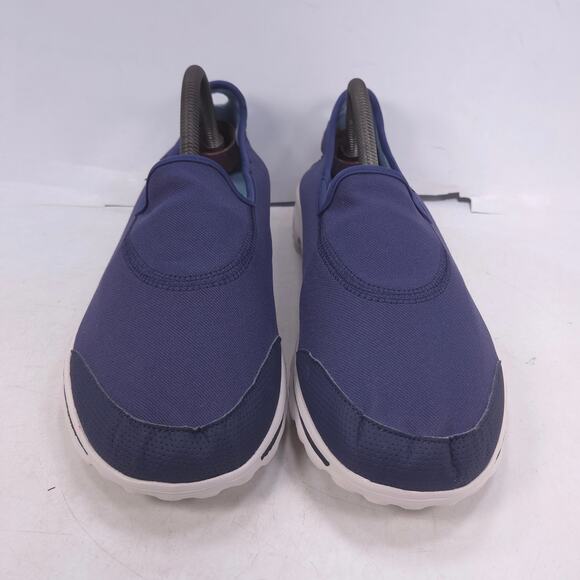Skechers GoWalk Slip On Athletic Walking Shoe Womens Size 10 13510 Blue White - Picture 2 of 10